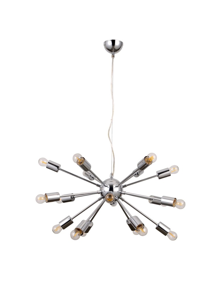 Loft pendant lamps - ITALUX Theo Pendant E27 18x40W Chrome AD20000-18A - product kolory-swiatla.pl 2