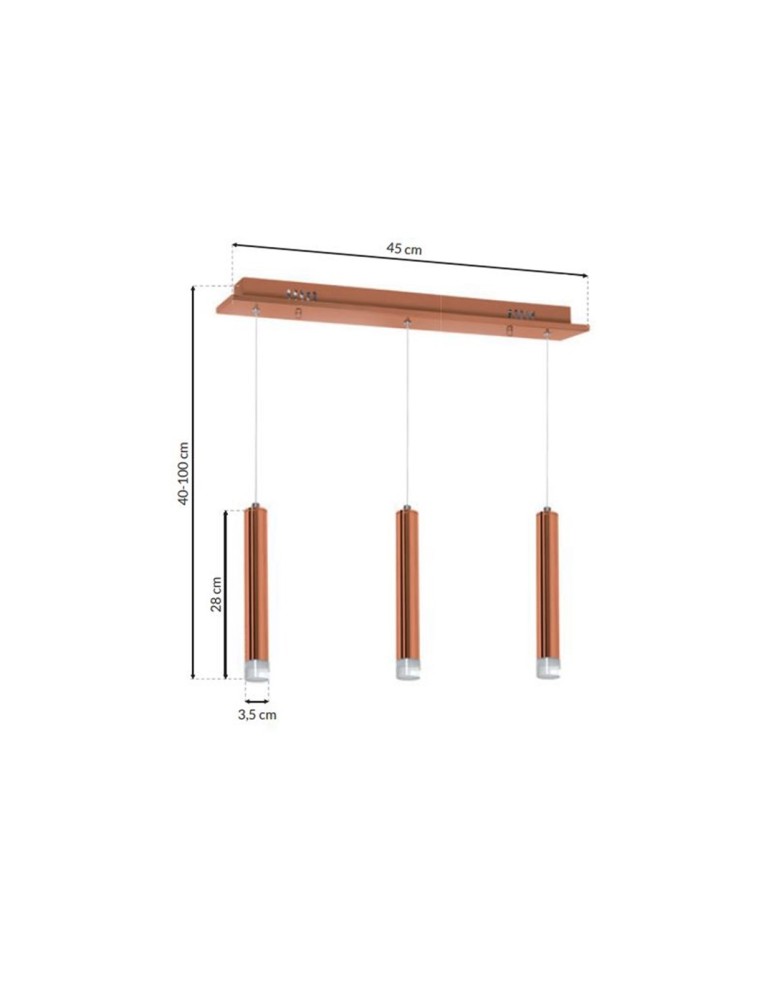 Milagro Lampa Wisząca COPPER 15W LED ML985