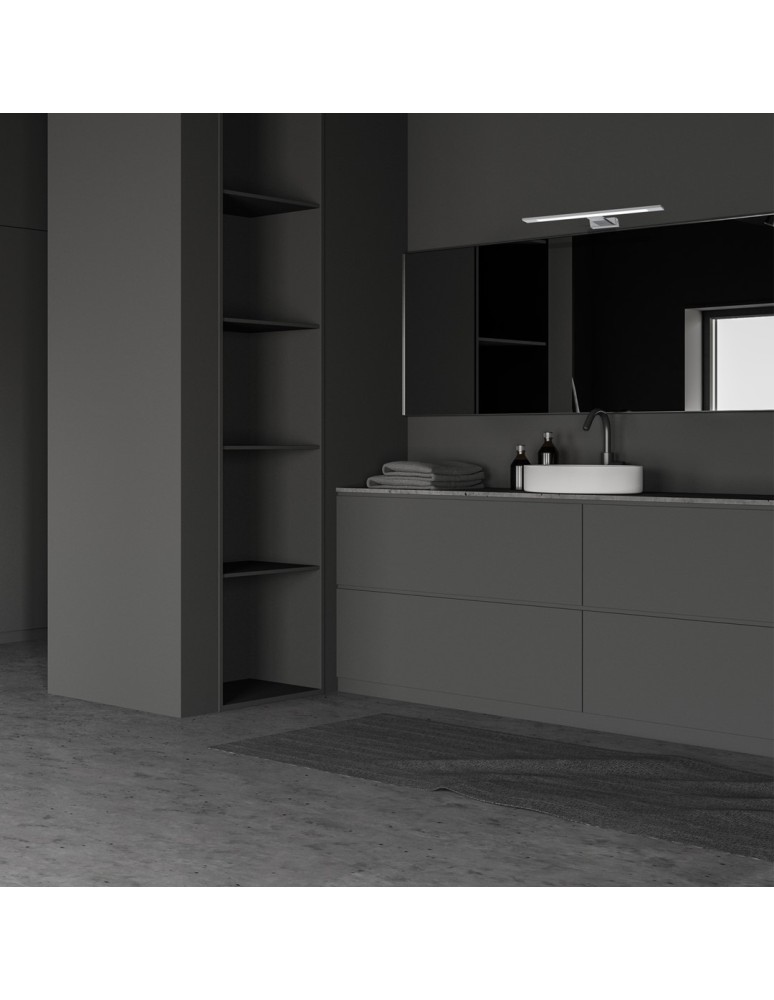 Bathroom wall lamps - Milagro SHINE CHROME wall lamp 40cm 7W LED ML030 - product kolory-swiatla.pl 3