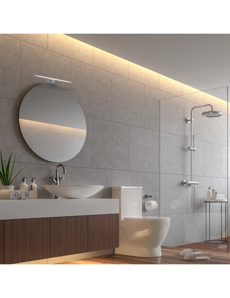 Bathroom wall lamps - Milagro SHINE CHROME wall lamp 40cm 7W LED ML030 - product kolory-swiatla.pl 4
