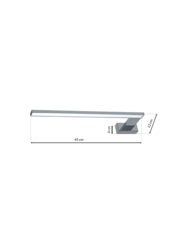 Bathroom wall lamps - Milagro SHINE CHROME 45cm 11W LED wall lamp ML031 - product kolory-swiatla.pl 7