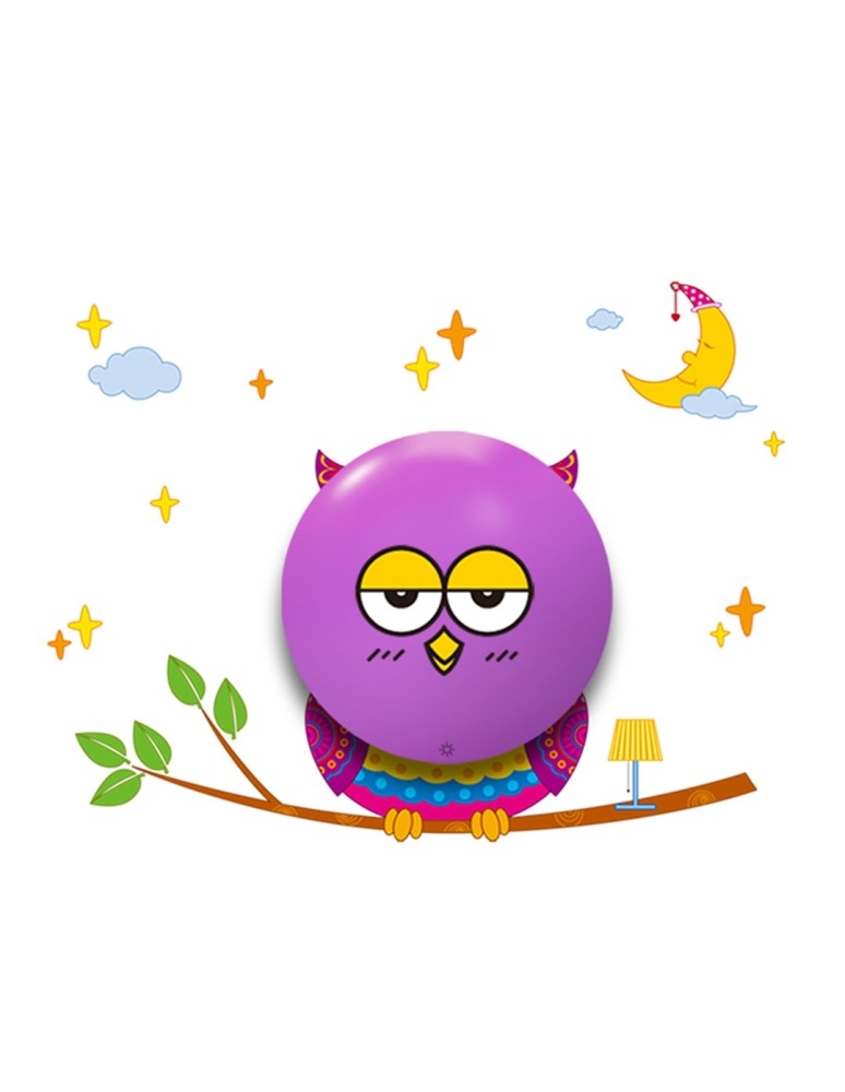 Bedside lamp for children's room - Milagro CHILDREN'S LAMP OWL 0,6W LED ML112 - product kolory-swiatla.pl 1