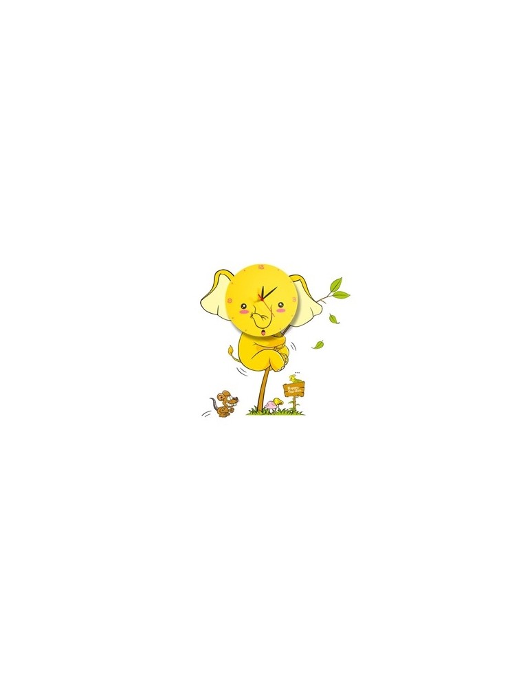 Bedside lamp for children's room - Milagro Children's lamp ELEPHANT LED CLOCK 0,6W LED ML147 - product kolory-swiatla.pl 1