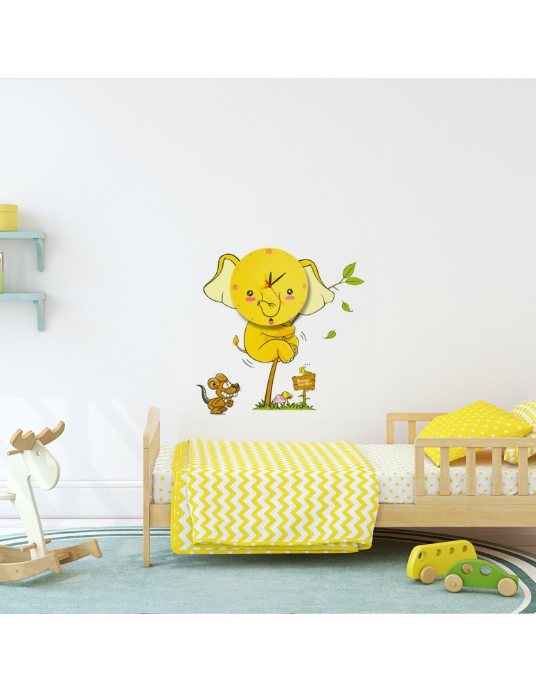 Bedside lamp for children's room - Milagro Children's lamp ELEPHANT LED CLOCK 0,6W LED ML147 - product kolory-swiatla.pl 2