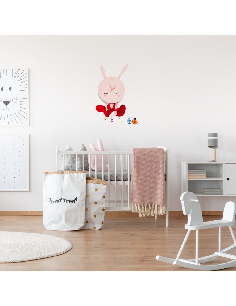 Bedside lamp for children's room - Milagro Children's lamp BUNNY LED CLOCK 0,6W LED ML148 - product kolory-swiatla.pl 2