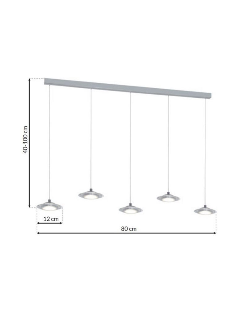 Pendant lamps - Milagro ELLIPSE 25W LED Pendant Lamp ML415 - product kolory-swiatla.pl 9