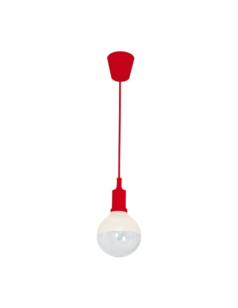 Pendant lamps bulbs - Milagro BUBBLE RED 5W E14 LED RED Pendant Lamp ML462 - product kolory-swiatla.pl 1