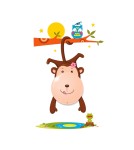 Bedside lamp for children's room - Milagro CHILDREN'S LAMP MONKEY 0,6W LED ML115 - product 1