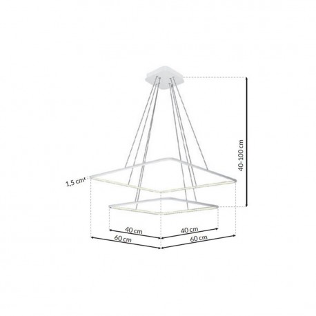 Milagro Lampa Wisząca NIX WHITE 50W LED ML514