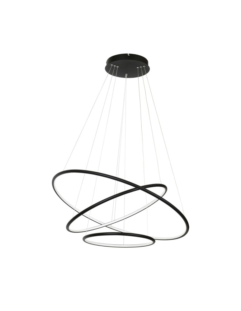 Pendant lamps circles - Milagro ORION BLACK 99W LED Pendant Lamp ML509 - product kolory-swiatla.pl 1