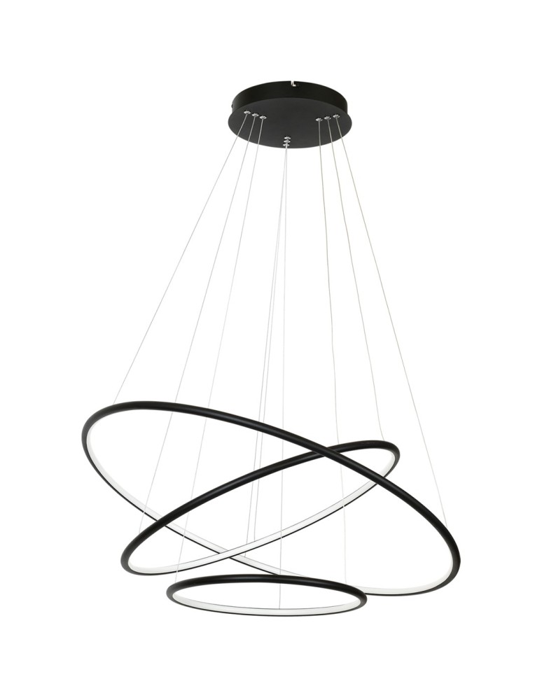 Pendant lamps circles - Milagro ORION BLACK 99W LED Pendant Lamp ML509 - product kolory-swiatla.pl 2