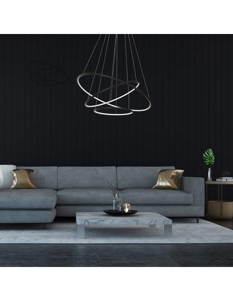 Pendant lamps circles - Milagro ORION BLACK 99W LED Pendant Lamp ML509 - product kolory-swiatla.pl 4