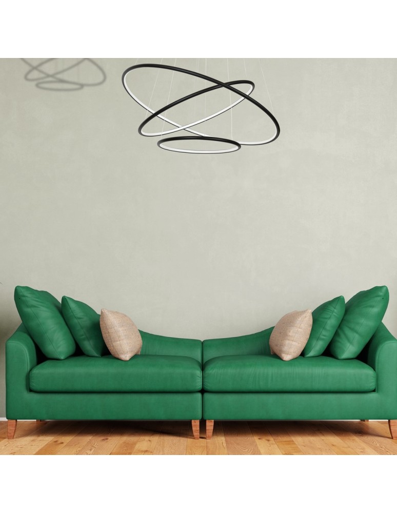 Pendant lamps circles - Milagro ORION BLACK 99W LED Pendant Lamp ML509 - product kolory-swiatla.pl 5