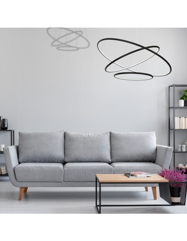 Pendant lamps circles - Milagro ORION BLACK 99W LED Pendant Lamp ML509 - product kolory-swiatla.pl 6