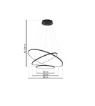Pendant lamps circles - Milagro ORION BLACK 99W LED Pendant Lamp ML509 - product 7