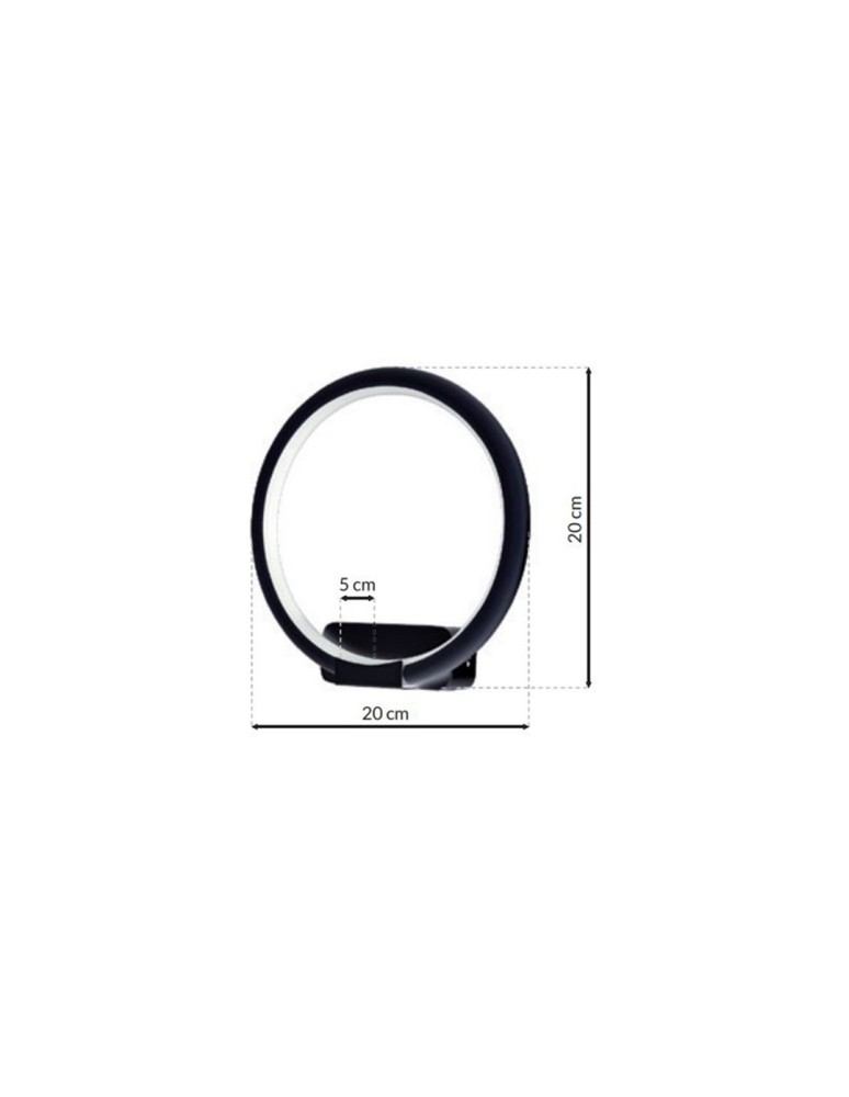 Ring wall lamps - Milagro Wall lamp ORION BLACK 10W LED ML506 - product kolory-swiatla.pl 7