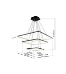 Pendant lamps - Milagro NIX BLACK 117W LED Pendant Lamp ML519 - product 7