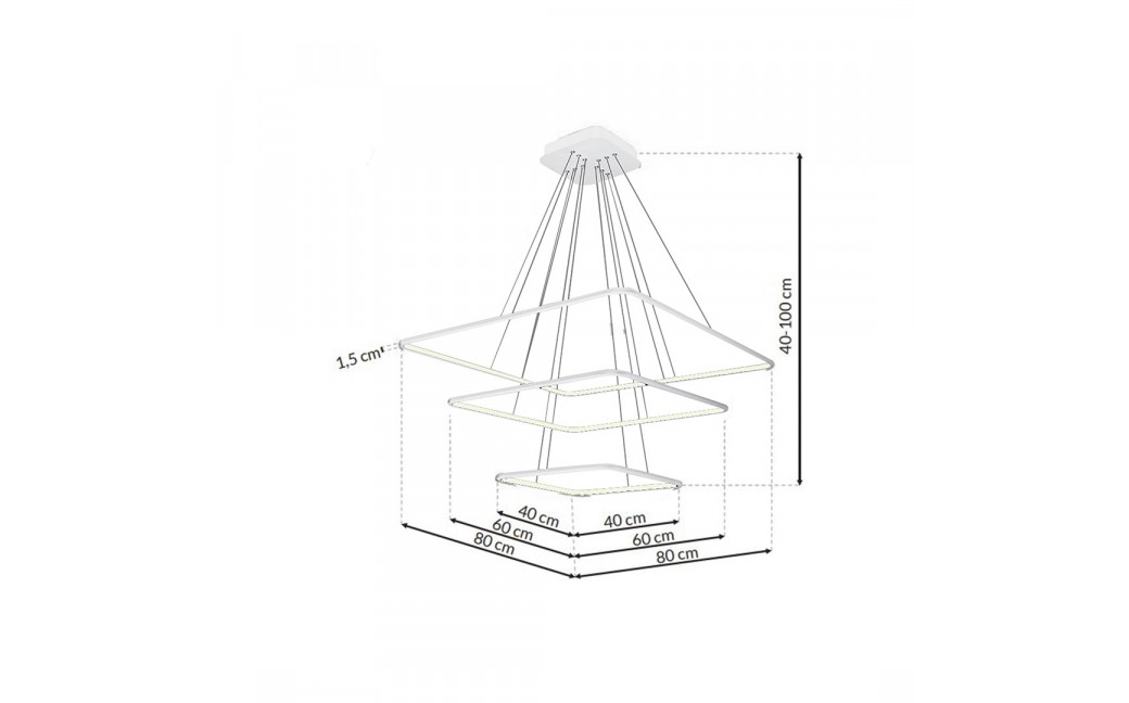 Milagro Lampa Wisząca NIX WHITE 117W LED ML515