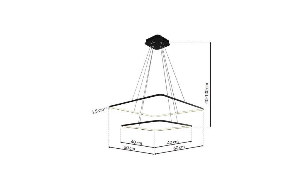 Milagro Lampa Wisząca NIX BLACK 50W LED ML518
