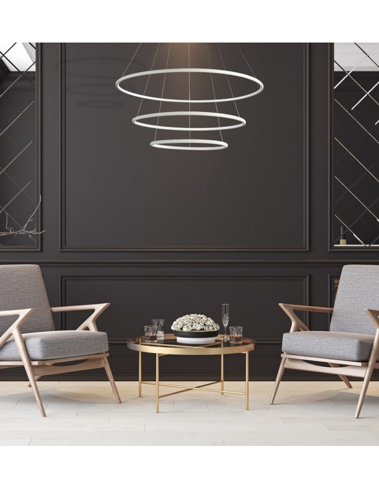 Pendant lamps - Milagro ORION WHITE 99W LED Pendant Lamp ML503 - product kolory-swiatla.pl 3