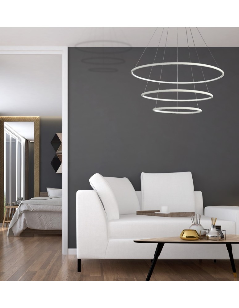 Pendant lamps - Milagro ORION WHITE 99W LED Pendant Lamp ML503 - product kolory-swiatla.pl 4