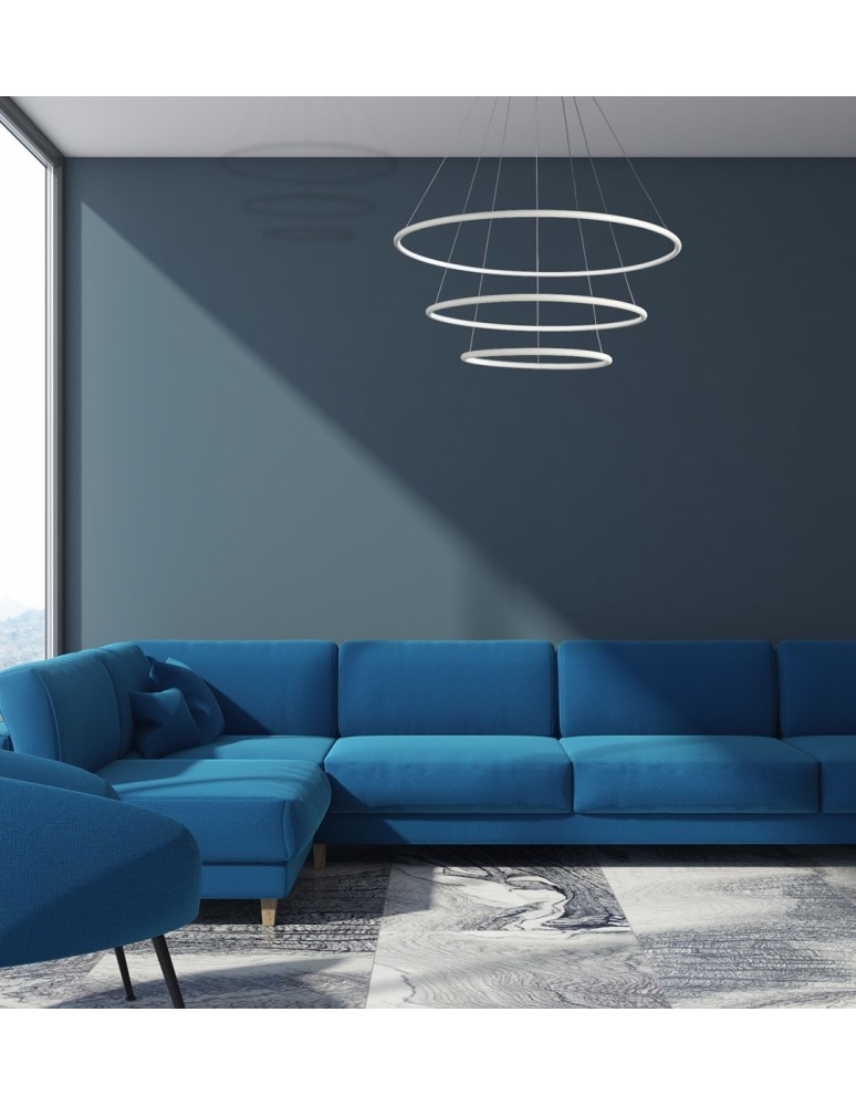 Pendant lamps - Milagro ORION WHITE 99W LED Pendant Lamp ML503 - product kolory-swiatla.pl 5