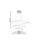 Pendant lamps - Milagro ORION WHITE 99W LED Pendant Lamp ML503 - product 7