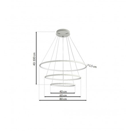 Milagro Lampa Wisząca ORION WHITE 99W LED ML503