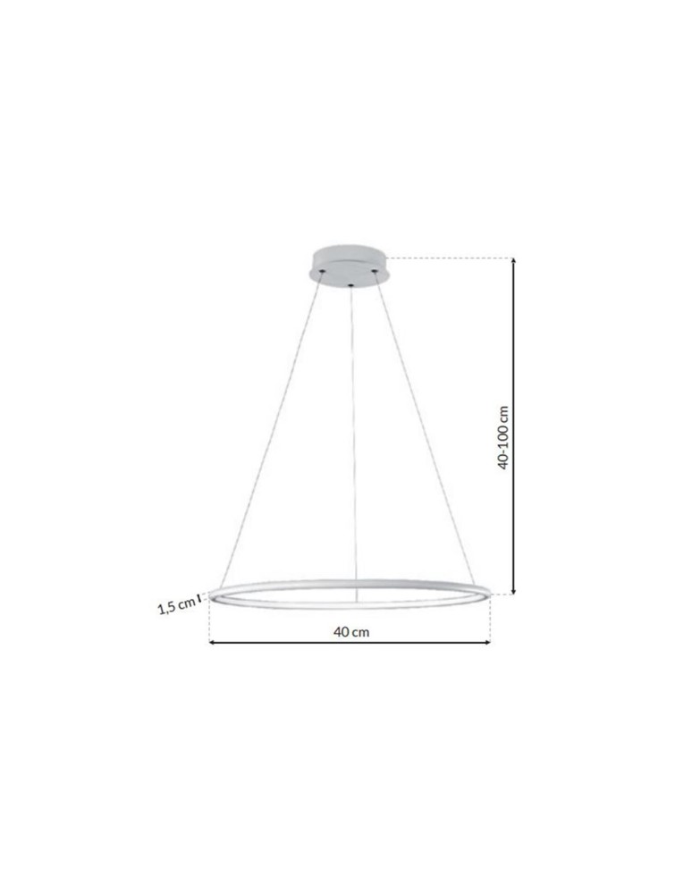Pendant lamps circles - Milagro ORION WHITE 22W LED Pendant Lamp ML501 - product kolory-swiatla.pl 7