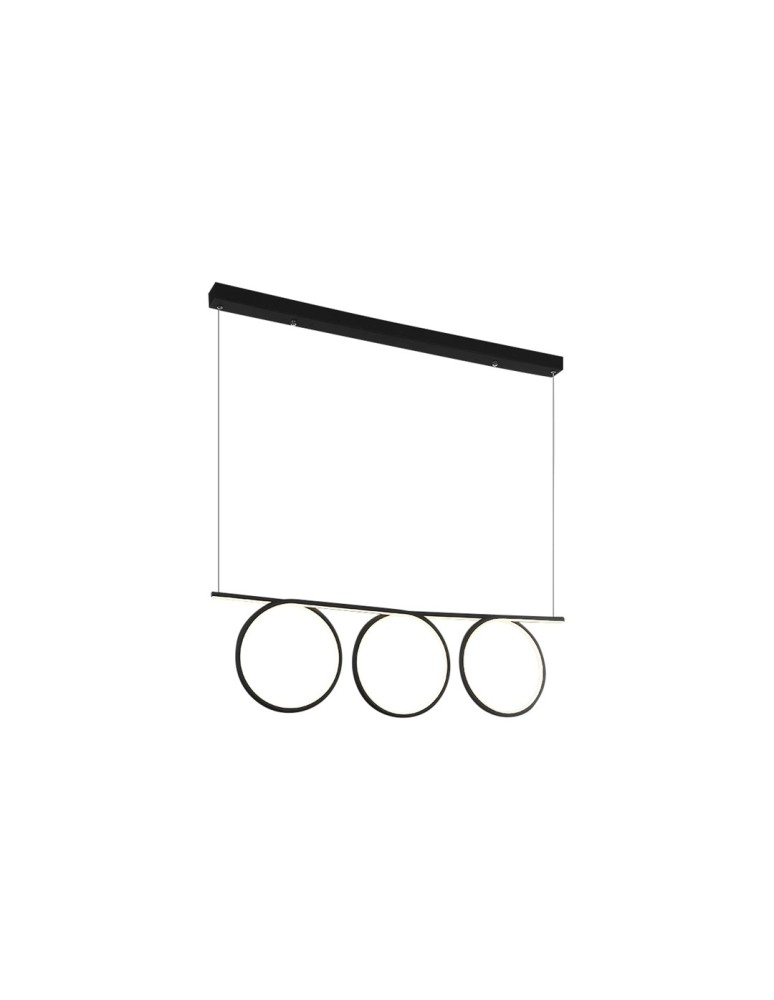 Pendant lamps - Milagro LOOP BLACK 60W LED Pendant Lamp ML523 - product kolory-swiatla.pl 1