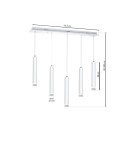 Pendant lamps - Milagro ALBA 5X5W LED Pendant Lamp ML190 - product 9