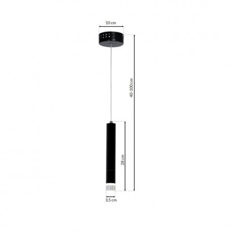 Milagro Lampa Wisząca CARBON 1X5W LED ML182