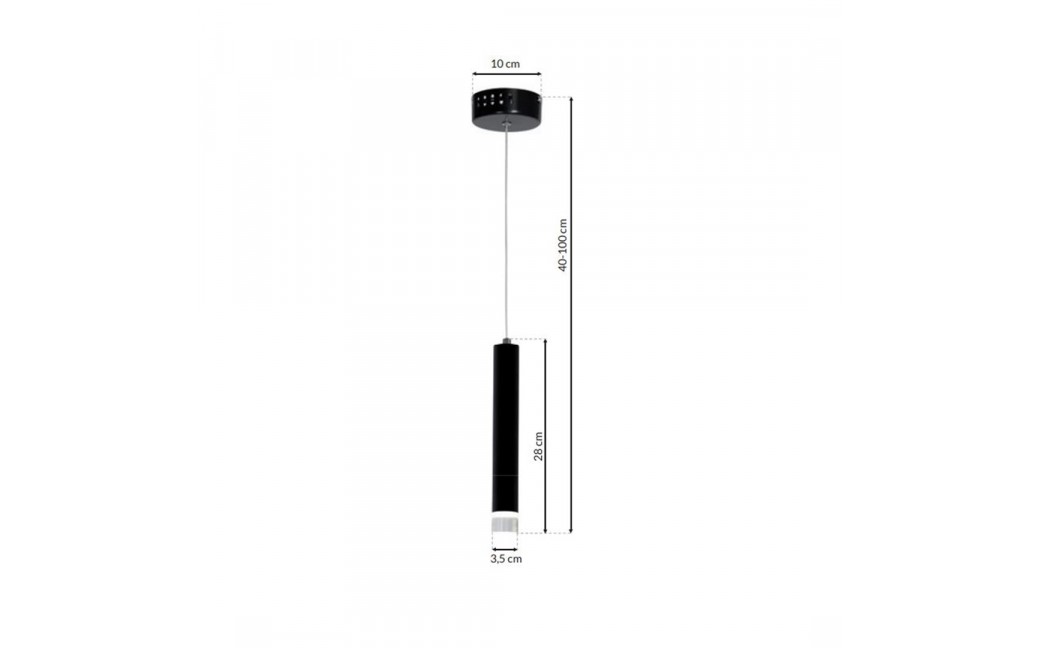 Milagro Lampa Wisząca CARBON 1X5W LED ML182