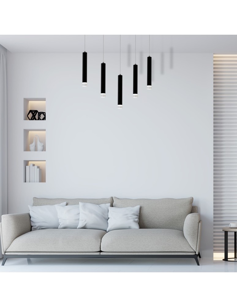 Pendant lamps - Milagro CARBON 5X5W LED Pendant Lamp ML184 - product kolory-swiatla.pl 8