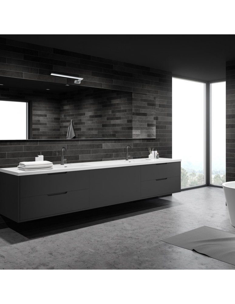 Bathroom wall lamps - Milagro SHINE CHROME 45cm 11W LED wall lamp ML588 - product kolory-swiatla.pl 6