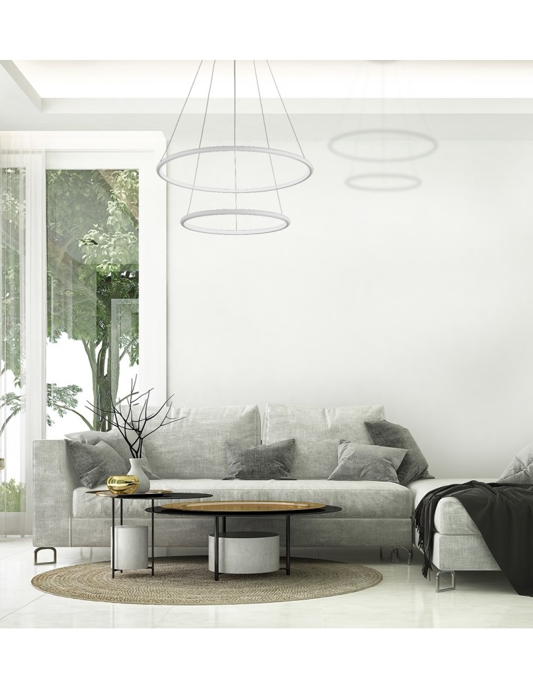 Pendant lamps - Milagro ORION WHITE 53W LED Pendant Lamp ML502 - product kolory-swiatla.pl 3