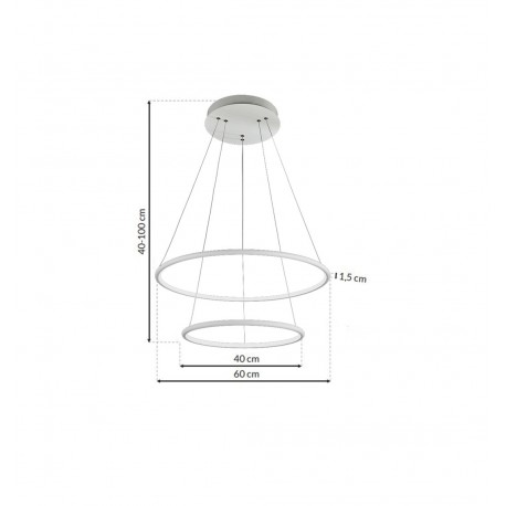 Milagro Lampa Wisząca ORION WHITE 53W LED ML502