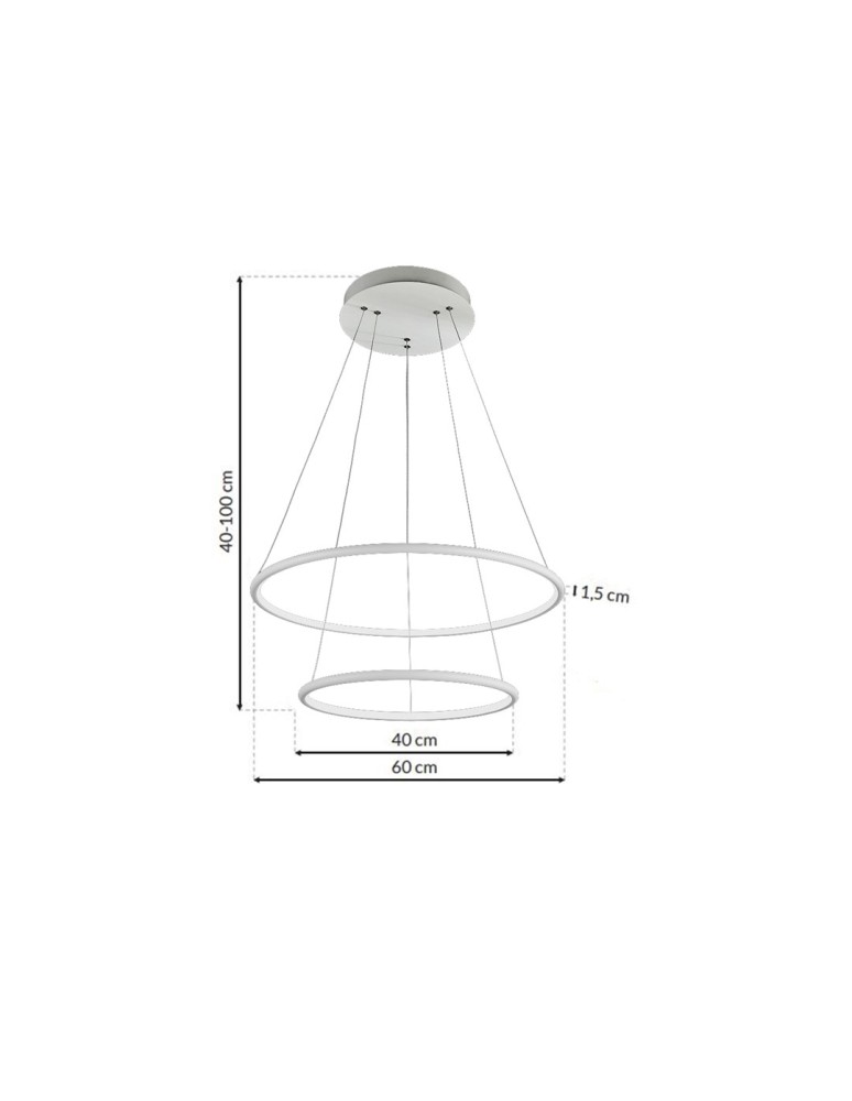 Pendant lamps - Milagro ORION WHITE 53W LED Pendant Lamp ML502 - product kolory-swiatla.pl 7