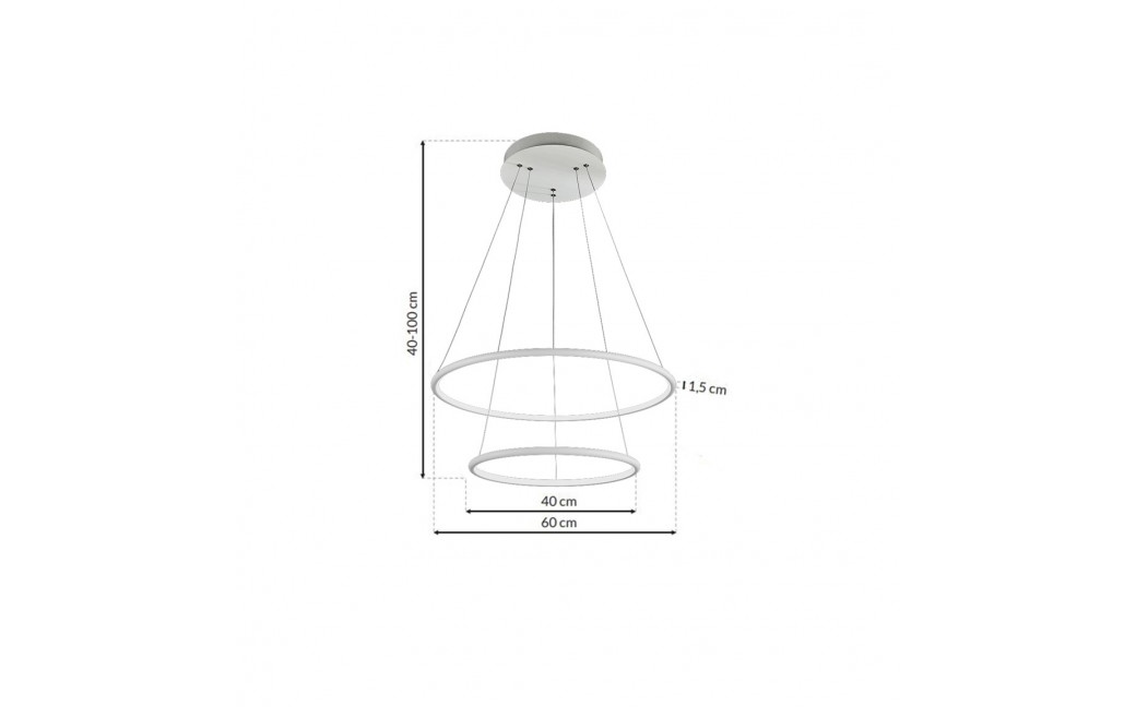 Milagro Lampa Wisząca ORION WHITE 53W LED ML502