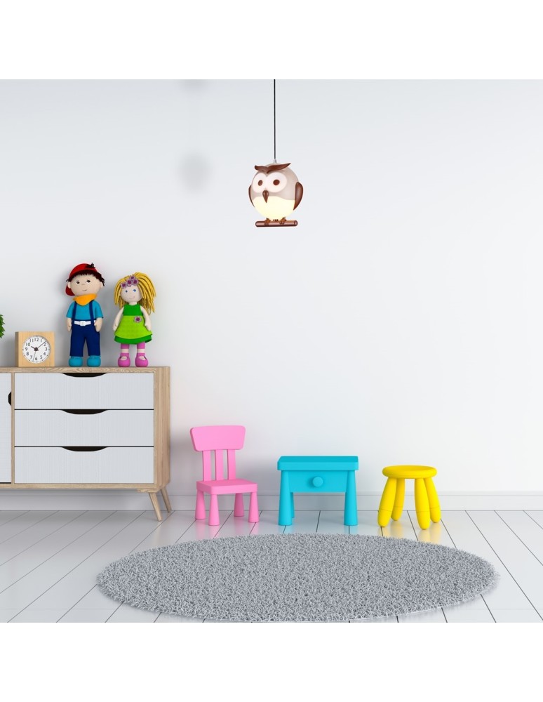 Children's pendant lamps - Milagro OWL 1XE14 LED Pendant Lamp ML243 - product kolory-swiatla.pl 7
