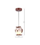 Children's pendant lamps - Milagro OWL 1XE14 LED Pendant Lamp ML243 - product 9