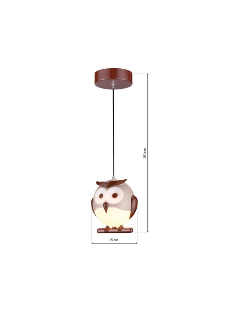 Children's pendant lamps - Milagro OWL 1XE14 LED Pendant Lamp ML243 - product kolory-swiatla.pl 9