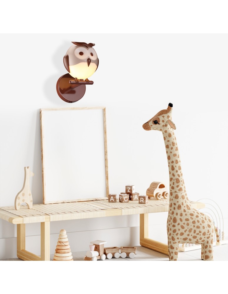 Children's wall lamps - Milagro Wall lamp OWL 1XG9 LED ML245 - product kolory-swiatla.pl 3