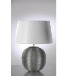 Table lamps with lampshade - LUIS COLLECTION CESAR Silver 1x60W E27 CAESAR/TL SIL Table. - product 1