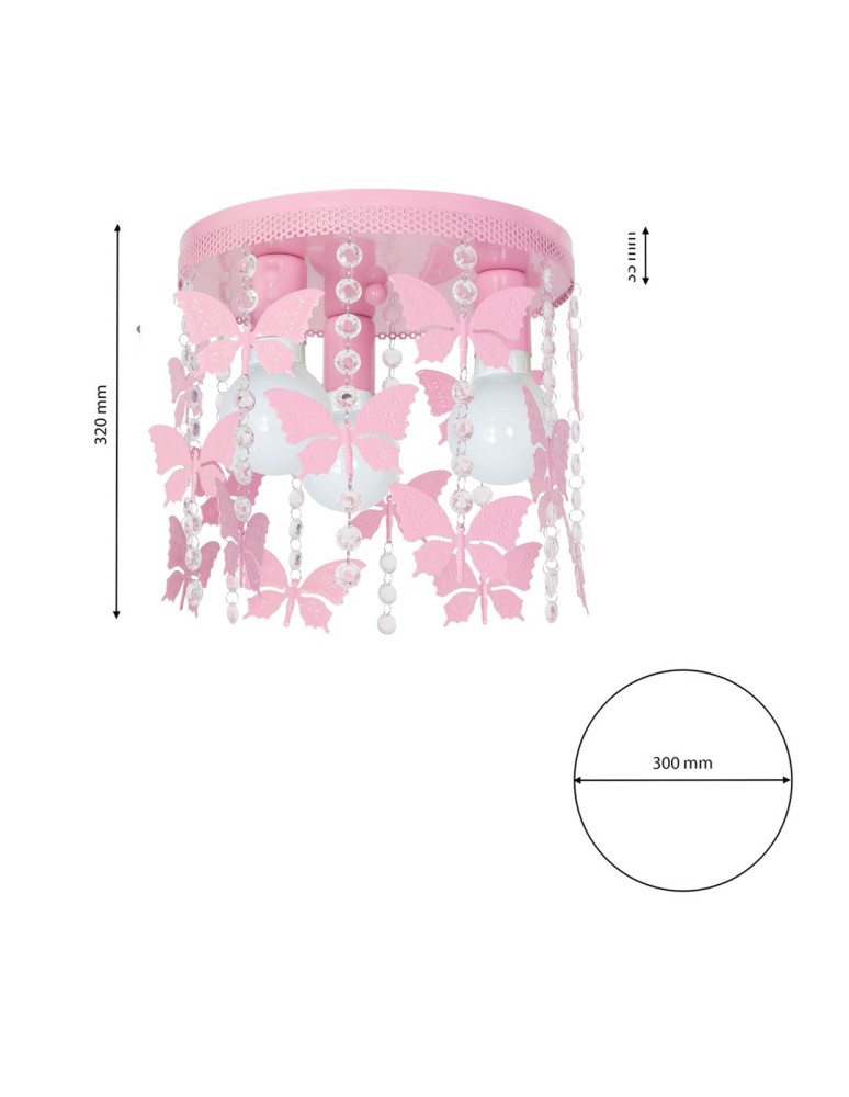 Children's ceiling lamps - Milagro ANGELICA 3xE27 ceiling lamp MLP1165 - product kolory-swiatla.pl 4