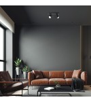 Adjustable ceiling lamps - spots - Milagro PICO BLACK 2xGU10 MLP995 ceiling lamp. - product 6