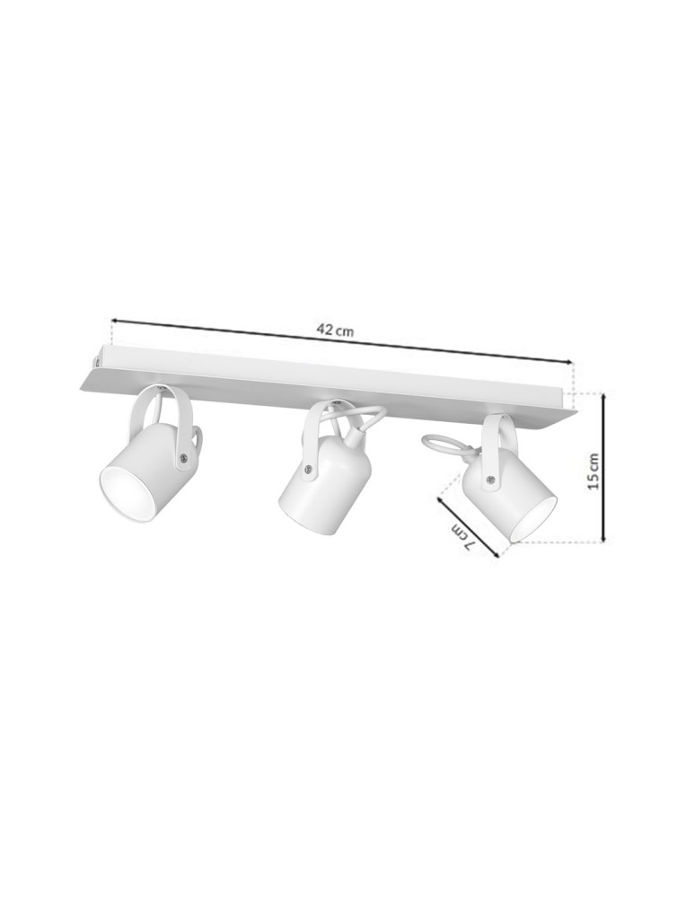 Adjustable ceiling lamps - spots - Milagro PICO WHITE 3xGU10 ceiling lamp MLP991 - product kolory-swiatla.pl 7