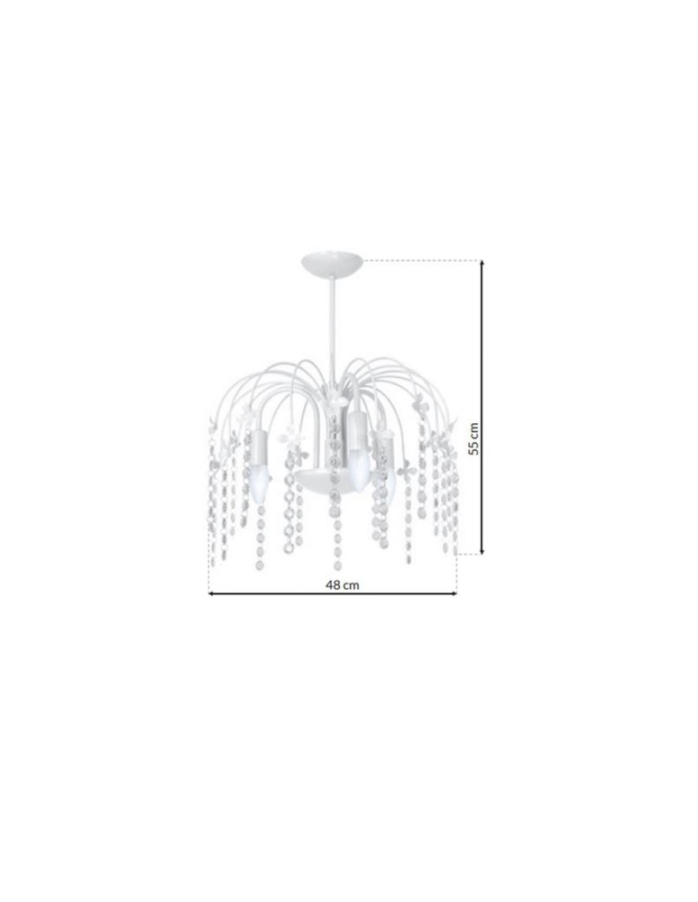 Children's pendant lamps - Milagro LAURA chandelier 3xE14 MLP1136 - product kolory-swiatla.pl 7