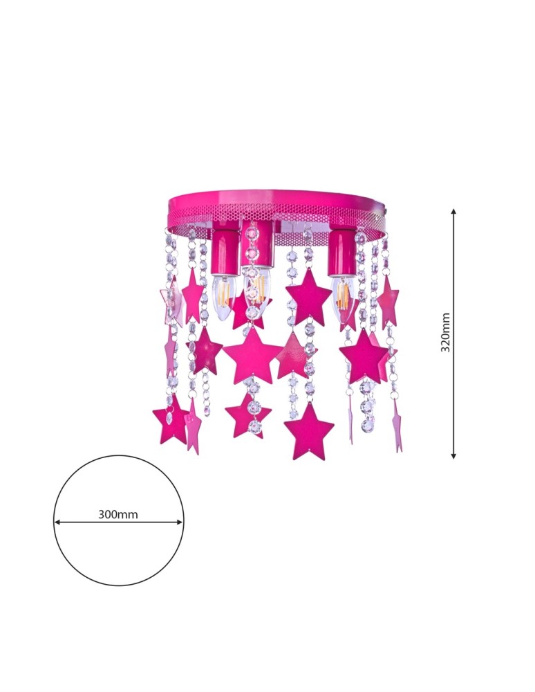 Children's ceiling lamps - Milagro STAR Ceiling Lamp 3xE27 MLP1129 - product kolory-swiatla.pl 7