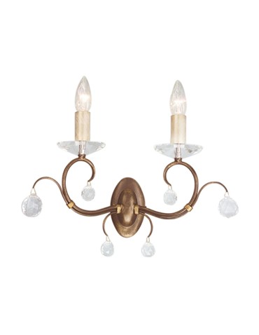 Elstead Lighting Interior LUNETTA 2x60W E14 LUN2 BRONZE wall lamp.